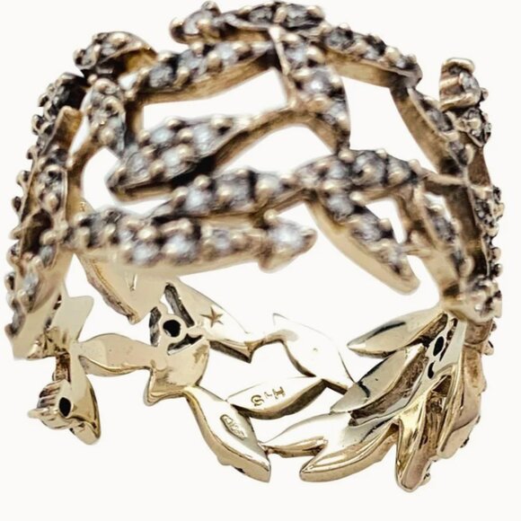 H.Stern ring “Nature” Gold Ring with brilliant cut diamonds, Size 6 $3000 - Picture 5 of 7